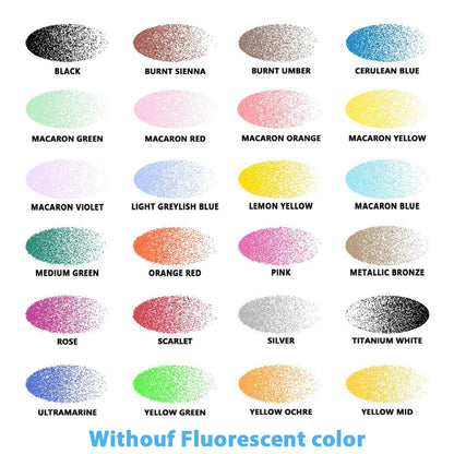 Airbrush Paint Set – 12/24 Colors Water-Based Acrylic Spray Paint (30ml) for DIY Nails, Model & Art Painting Kit