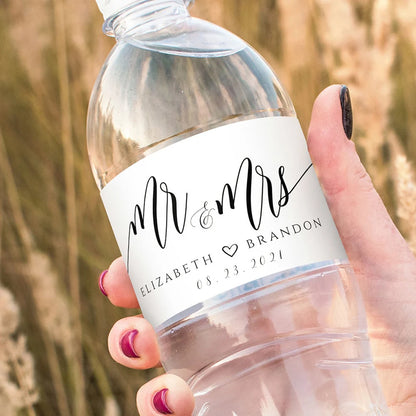 Personalized Wedding Water Bottle Labels – Custom Thank You Stickers for Bridal Shower, Birthday Party & Wedding Welcome Gifts | Event Decor