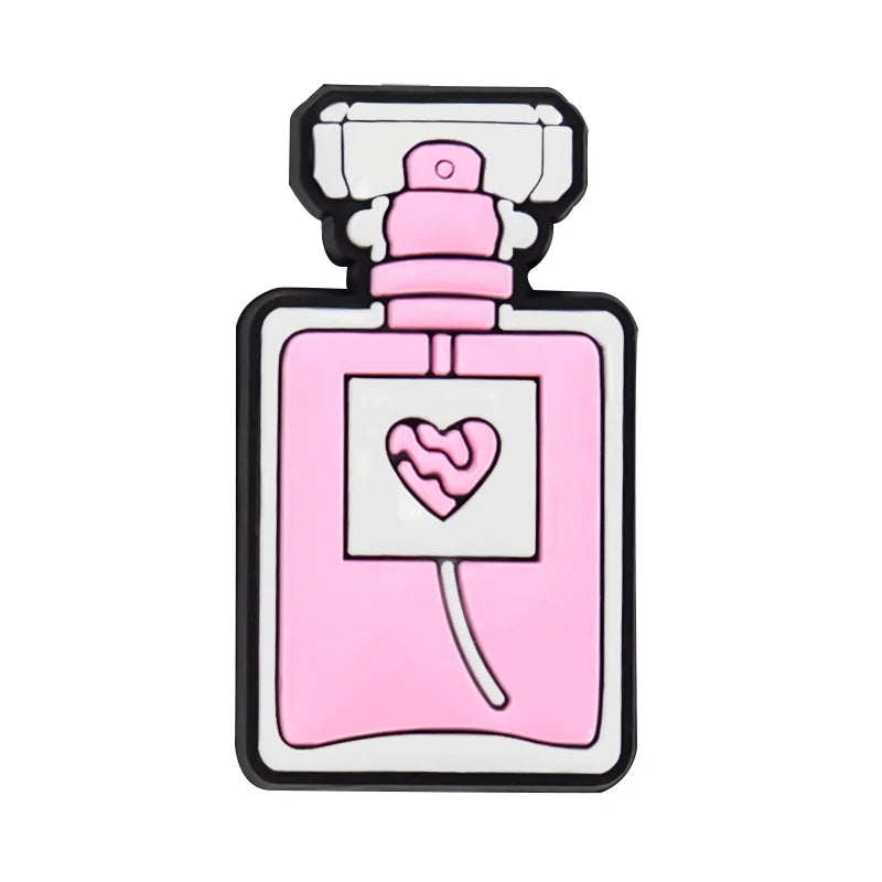 1/30PCS Girls' Shoe Charms – Flower, Perfume, Piano & Cassette Clog Pins in Pink, Cute Shoe Decorations for Women & Kids