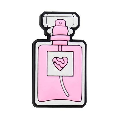 1/30PCS Girls' Shoe Charms – Flower, Perfume, Piano & Cassette Clog Pins in Pink, Cute Shoe Decorations for Women & Kids