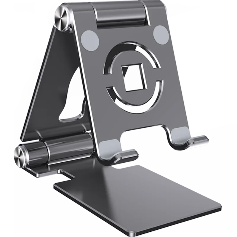 360° Rotating Tablet Stand – Adjustable Foldable Aluminum Holder for iPad Pro, iPad Air, iPad Mini & Smartphones, Desktop Device Stand