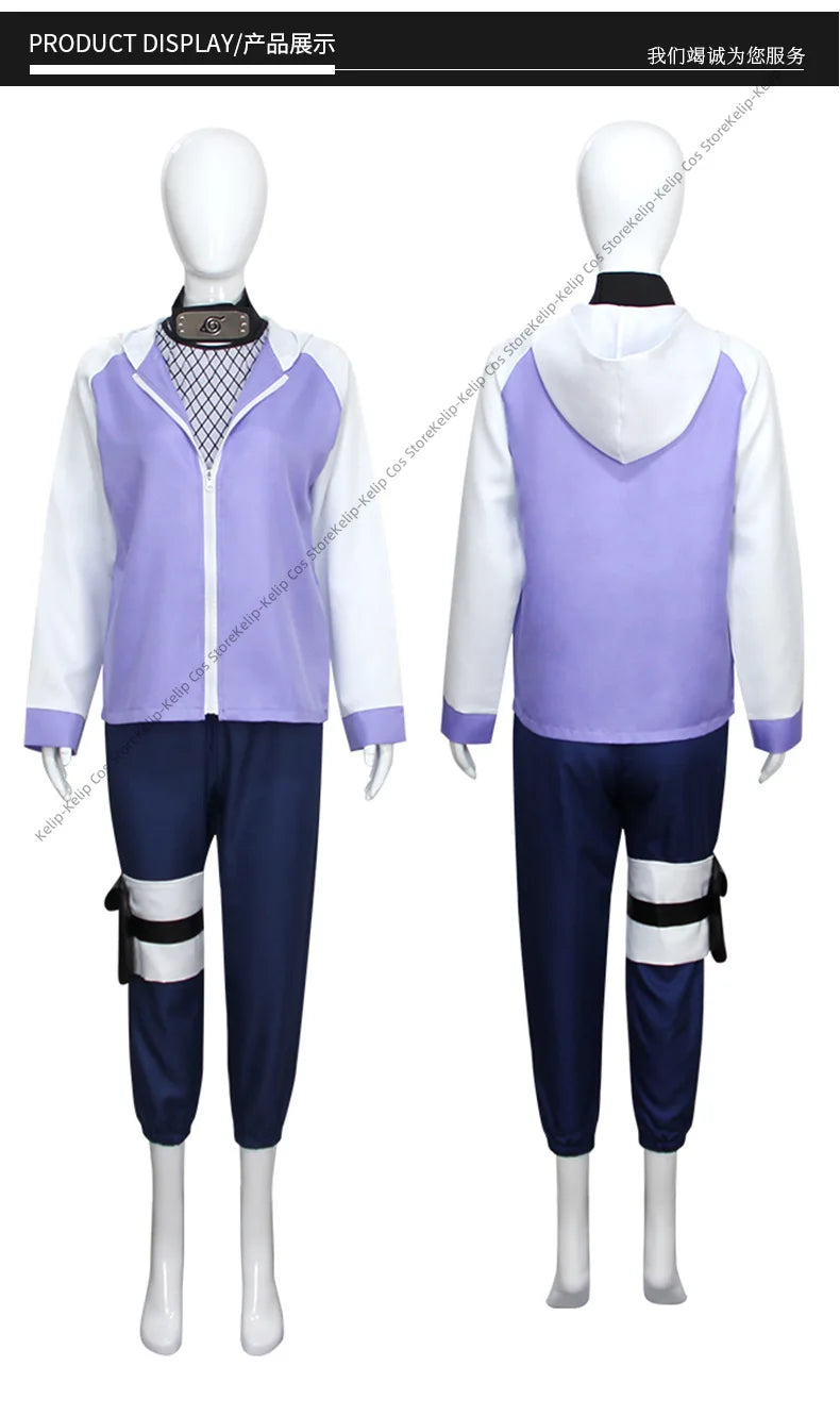Hyuga Hinata Cosplay Costume Set – Jacket & Pants Anime Outfit for Halloween Party, Christmas Gift & Convention Wear
