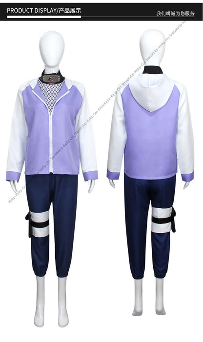 Hyuga Hinata Cosplay Costume Set – Jacket & Pants Anime Outfit for Halloween Party, Christmas Gift & Convention Wear