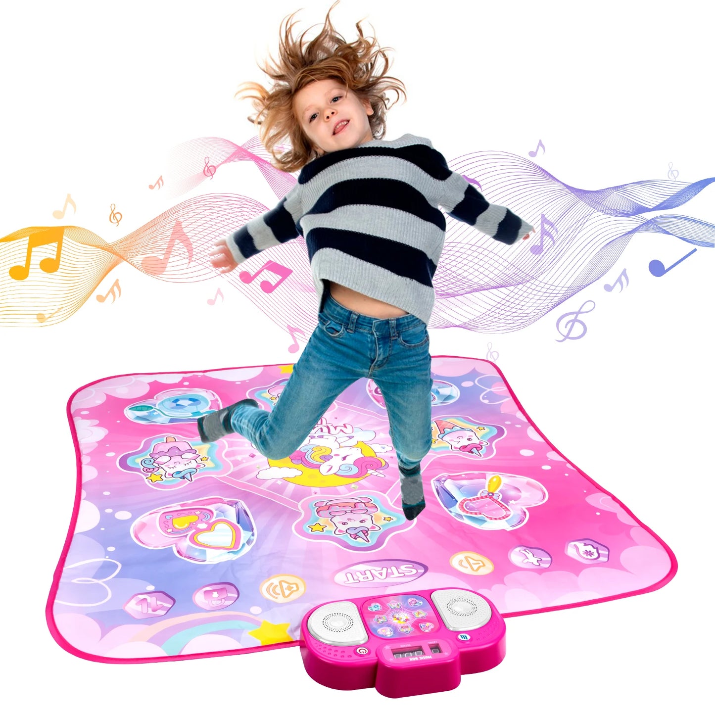 Kids Electronic Dance Mat – Double Player Music Dance Pad with 9 Levels Educational Toy