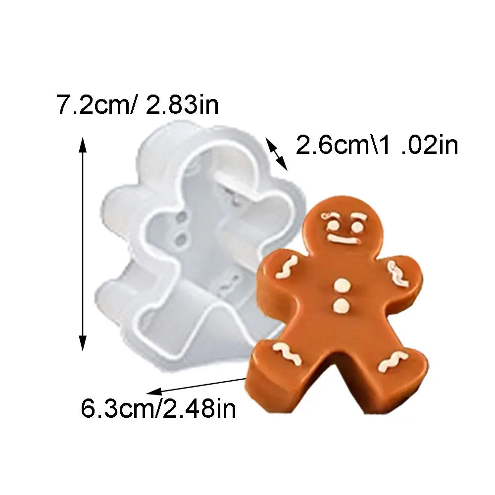 1-3PCS Christmas Silicone Candle Molds – Christmas Tree, Snowflake & Gingerbread Man Shapes for DIY Resin, Drip Glue & Handmade Winter Crafts