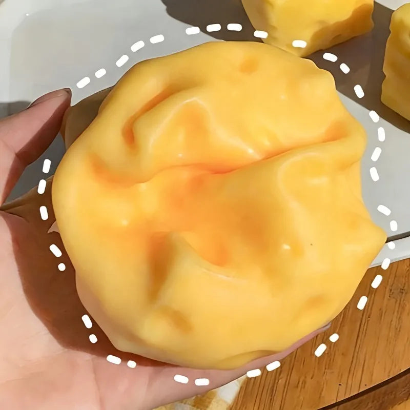 Giant Cheese Squishy Toy – Extra Large Slow Rebound Fidget Stress Relief Squeeze Toy for Adults & Kids
