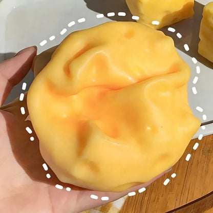 Giant Cheese Squishy Toy – Extra Large Slow Rebound Fidget Stress Relief Squeeze Toy for Adults & Kids