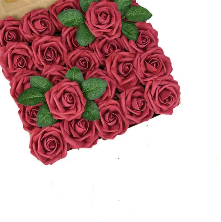 Rosas artificiales de espuma, de 10 a 100 unidades – Rosas sintéticas realistas para ramos de boda, centros de mesa, decoraciones para fiestas, regalos para el Día de la Madre y San Valentín, arreglos florales de bricolaje