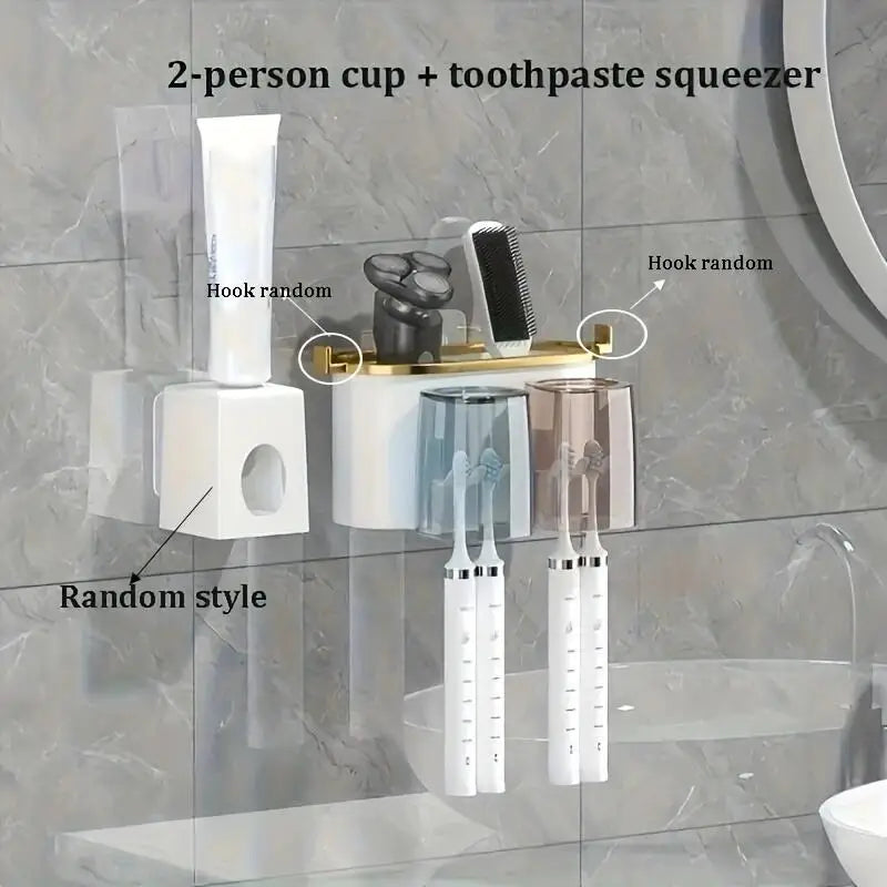 Wall-Mounted Toothbrush Holder – Self-Adhesive Toothbrush Storage Box for Bathroom, Medicine Cabinet & Dorm Room Organization