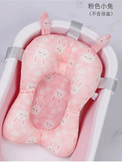 Tapete de soporte para bañera de bebé recién nacido – Cojín de baño plegable antideslizante para bebés, almohadilla de bañera de seguridad con diseño de dibujos animados para baby shower, soporte cómodo para lactancia y baño