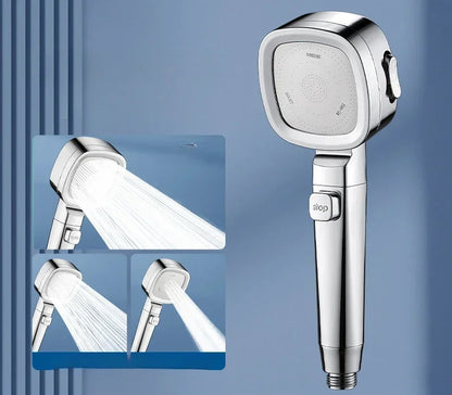 Pommeau de douche haute pression – Pulvérisateur de douche à main 3 modes à économie d'eau, fonction d'arrêt à une touche, accessoire de douche de salle de bain réglable pour la maison