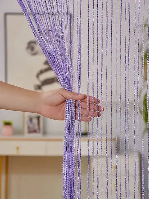 Cortina decorativa de hilos – Separador de ambientes con borlas para puertas, ventanas y decoración del hogar
