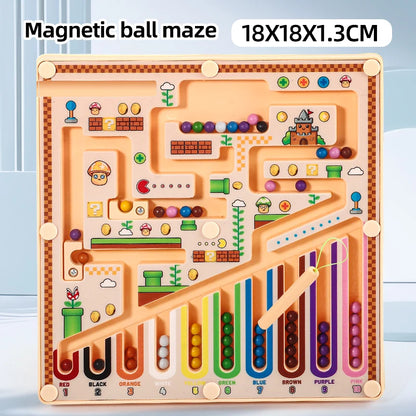 Labyrinthe Magnétique – Jeu Éducatif Avancé pour Enfants, Activité d'Apprentissage des Mathématiques et de Développement Cognitif, Entraînement de l'Intelligence Visuelle, Casse-tête Manuel