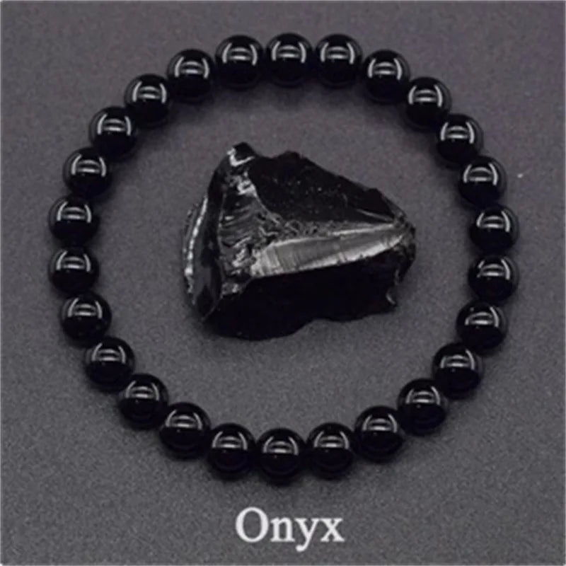 Bracelet en perles de cristal d'améthyste naturelle – Bracelet en pierres véritables pour femmes, bijoux énergétiques Reiki et accessoire de mode