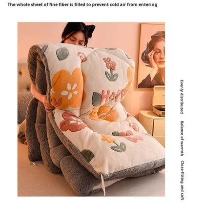 Manta de lana de cordero – Edredón de invierno de terciopelo de doble cara engrosado Cálido para cama y dormitorio