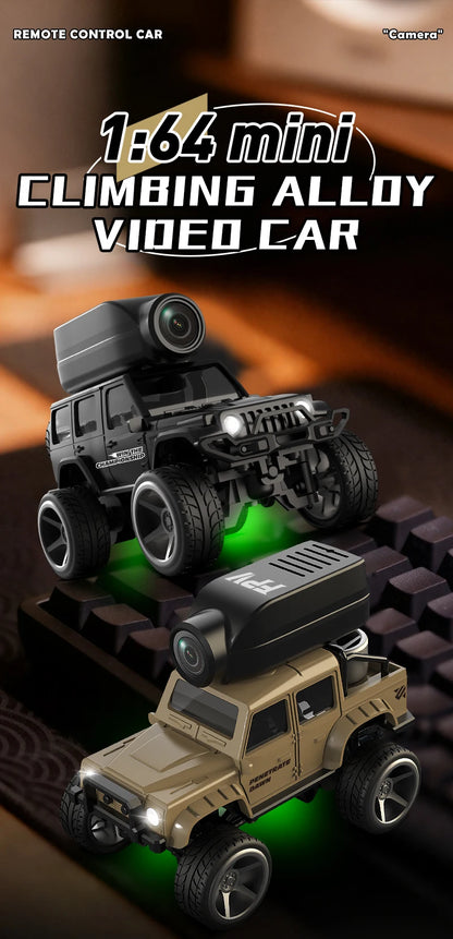 1:64 Mini RC Car with Camera – 2.4G Remote Control Racing Stunt Car with WiFi App Control for Kids