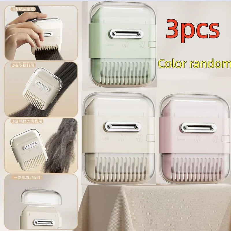 1/2/3PCS 2-in-1 Hair Trimming Tool Set – Split End Trimmer & Thinning Comb for Women & Girls, Multifunctional Hair Cutting & Styling Tools for Home Use