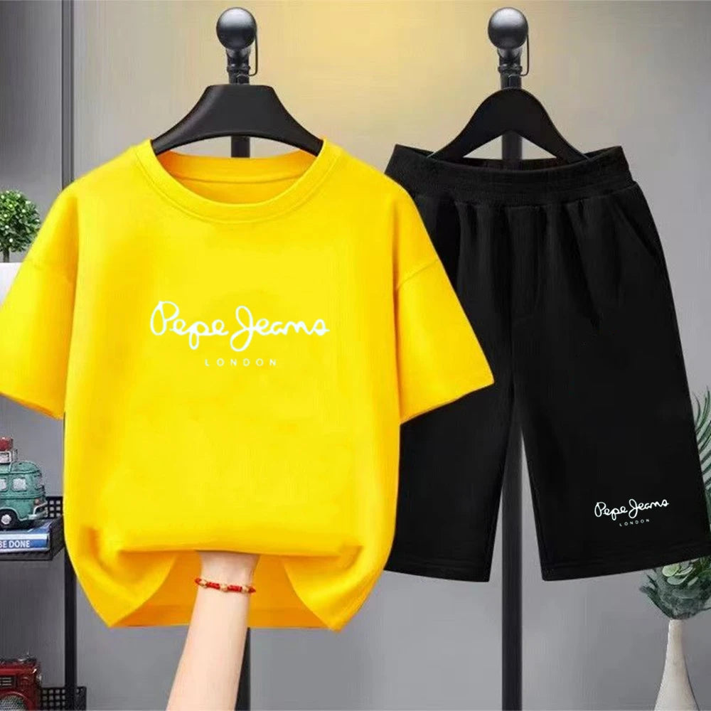 Kids 2-Piece T-Shirt & Shorts Set Casual Summer Outfit for Boys & Girls 3–12 Years