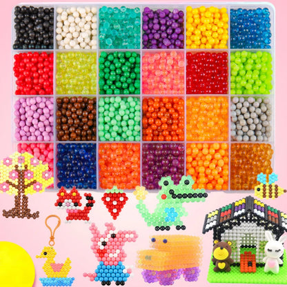 Kit de création perles à souder à l'eau 1000 pièces – Ensemble de perles magiques à pulvériser pour les arts, l'artisanat et le jeu créatif des enfants