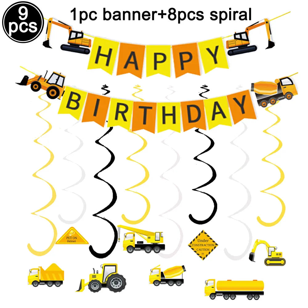 Construction Truck Slap Bracelets – Kids' Engineering-Themed Wristbands for Construction-Themed Birthday Parties, Party Favors & Goodie Bag Fillers