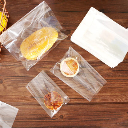 LBSISI Life Transparent Candy Bags – Clear Plastic Gift Bags with Wire Tie for Cookies, Bread, Chocolate, Snacks & Party Packaging