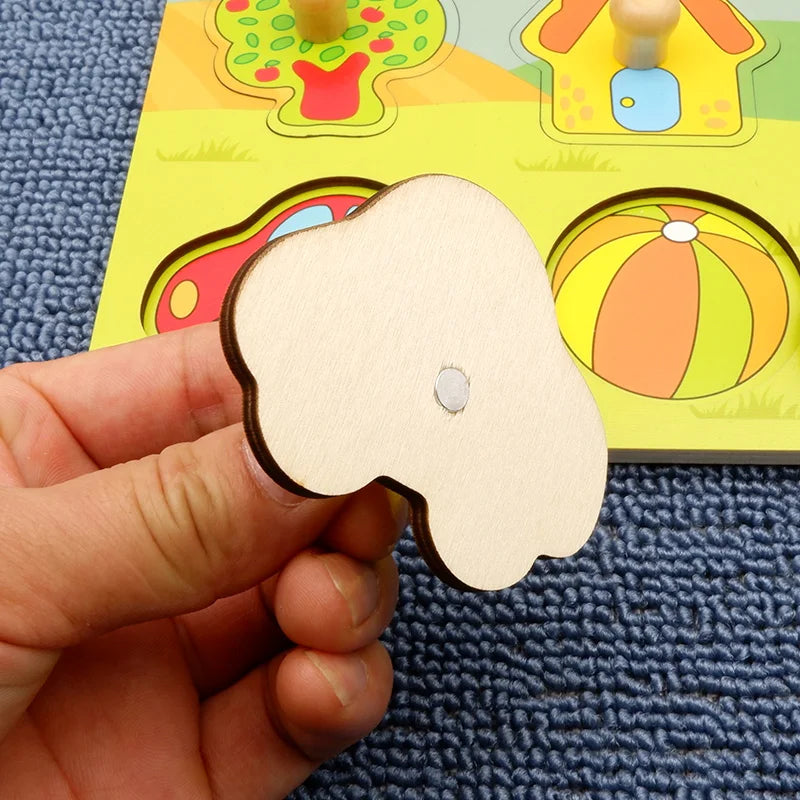 Jouet de puzzle en bois Montessori pour bébé – Jeu d'apprentissage éducatif pour les tout-petits de 1 à 3 ans, activité de développement cérébral d'association de formes pour enfants, cadeau d'anniversaire et jouet d'apprentissage précoce