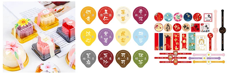 LBSISI Life 100 bolsas para galletas de luna – Bolsas de plástico transparentes para empaques de regalo caseros para festivales, galletas y crujientes de yema de huevo