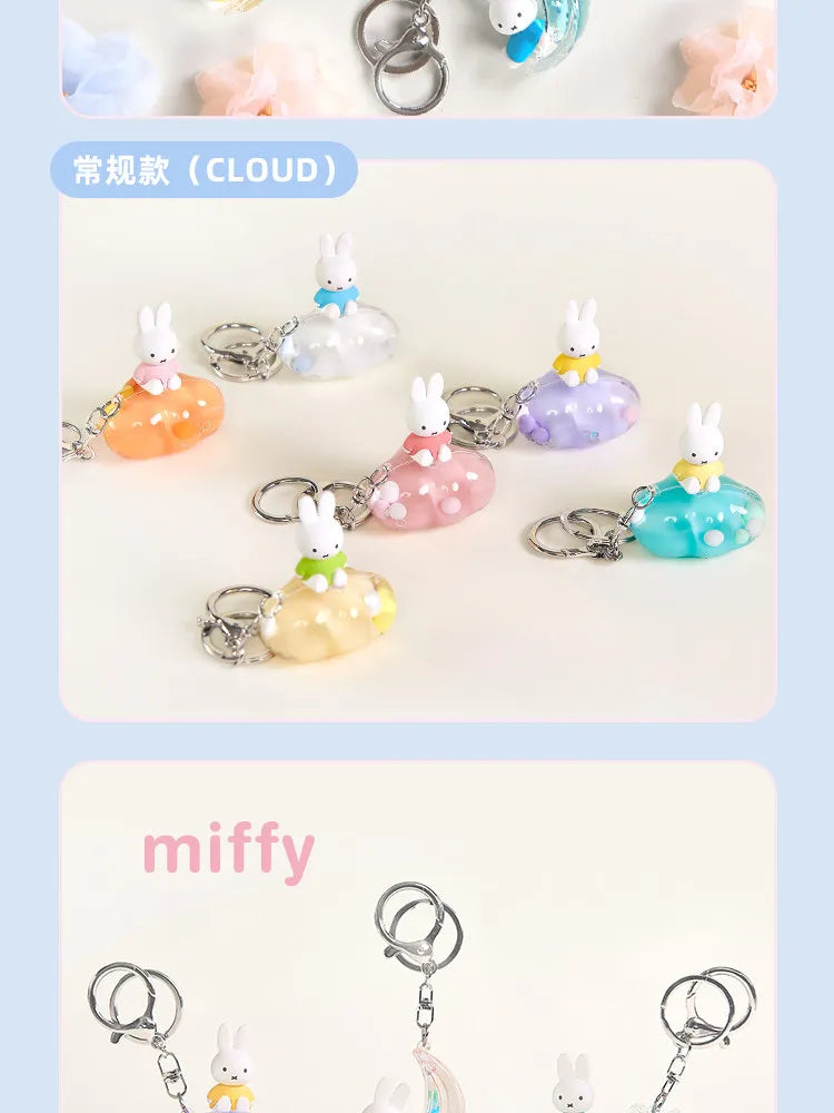 Porte-clés mystère Miffy – Joli pendentif en acrylique motif dessin animé pour sacs, sacs à dos, accessoires et décorations à collectionner