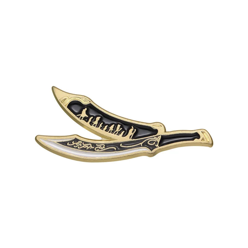 Durin's Doors Enamel Pin Brooch – Fantasy Lord Ring Inspired Lapel Badge for Women & Men | Collectible Fashion Jewelry Gift