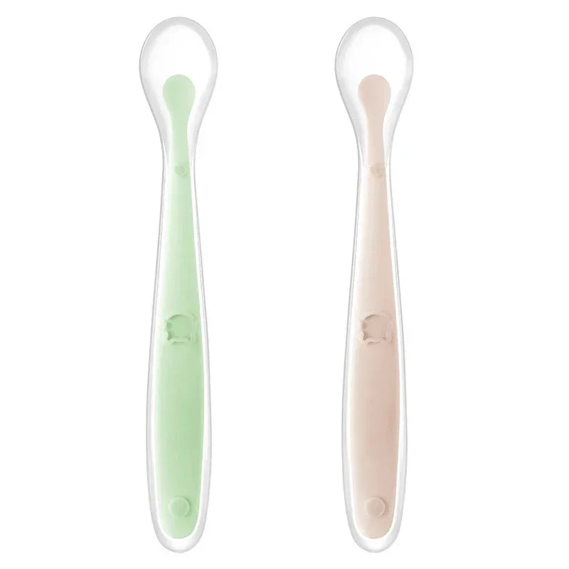 Soft Silicone Baby Feeding Spoon – Gentle Training Spoon for Infants, Toddlers & Baby-Led Weaning
