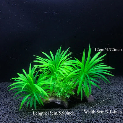 Artificial Aquarium Plants – Plastic Aquatic Underwater Plants for Fish Tank Decoration, Aquascaping & Aquarium Accessories