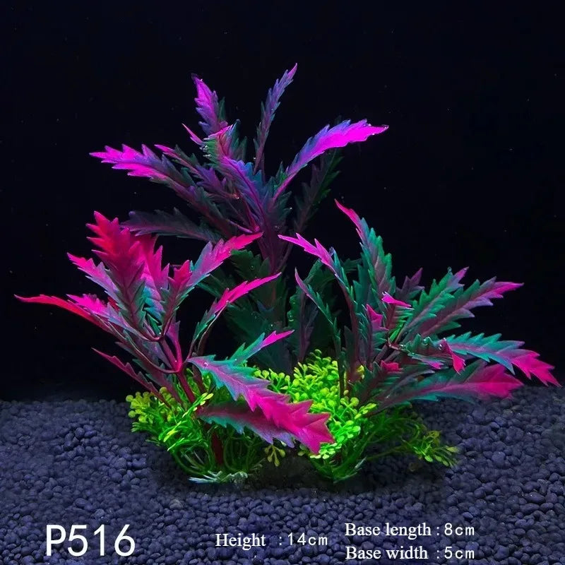 14cm Artificial Aquarium Plants – Plastic Underwater Aquatic Plant & Fish Tank Grass Decorations for Aquascaping, Landscaping & Aquarium Accessories