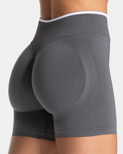 Women’s Seamless Color Block Yoga Shorts High Waist Butt Lifting Gym Workout Running Shorts