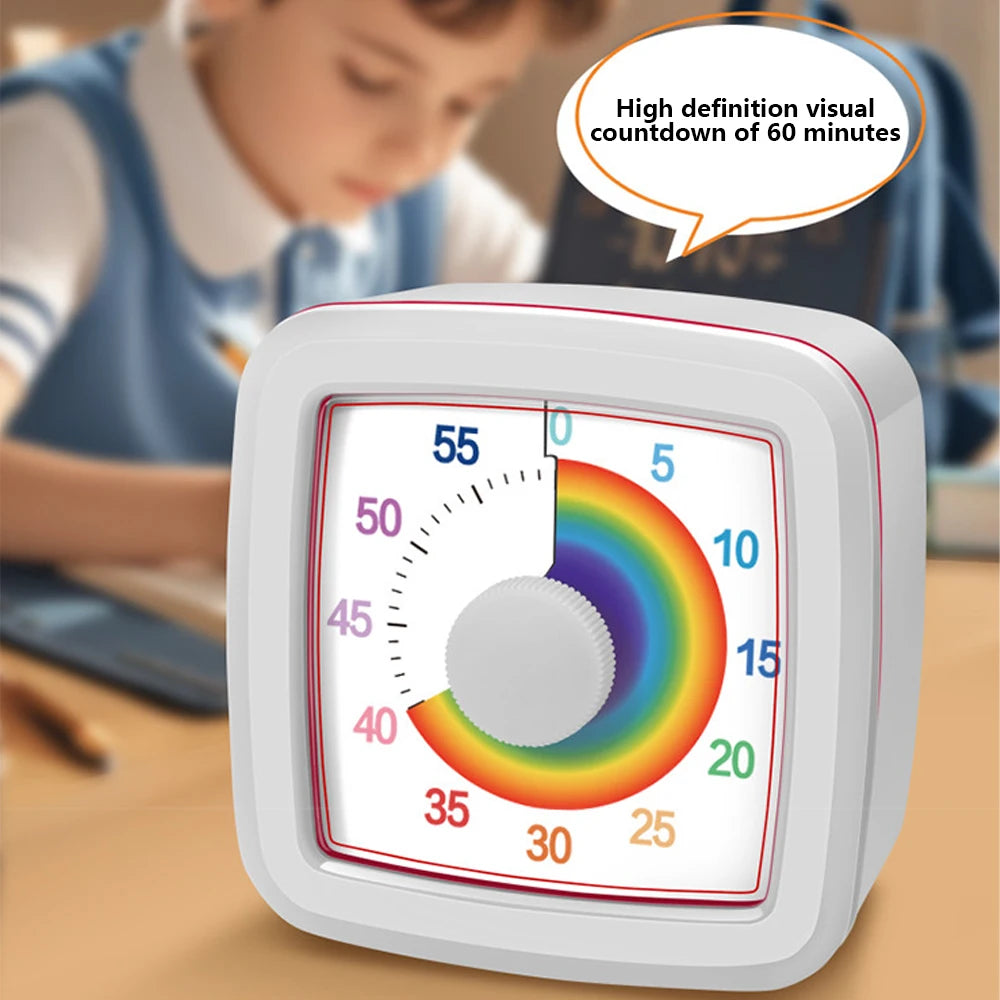 Temporizador visual de 60 minutos para niños - Temporizador de cuenta atrás para tareas, aprendizaje, estudio y gestión del tiempo