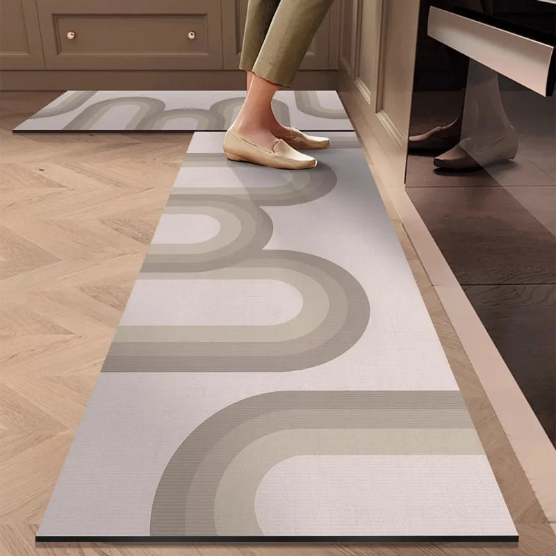 German Kitchen Floor Mat – Waterproof Oil-Resistant Diatomaceous Earth Absorbent Pad, Non-Slip Quick-Dry Dirt-Resistant Kitchen Rug
