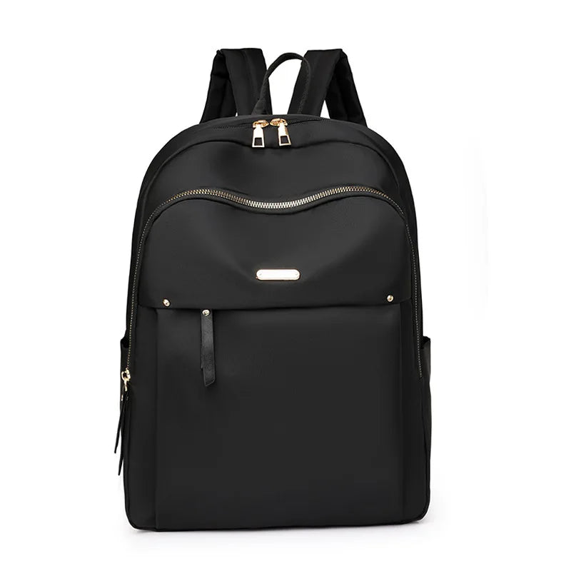 Women's Waterproof Nylon Backpack – Lightweight Multi-Pocket School & Travel Daypack with Zipper, Elegant Casual Leisure Backpack