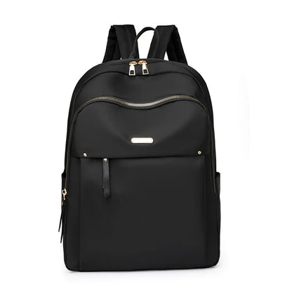Women's Waterproof Nylon Backpack – Lightweight Multi-Pocket School & Travel Daypack with Zipper, Elegant Casual Leisure Backpack