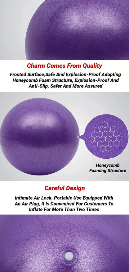 Pelota de Yoga Pilates de 25 cm – Mini balón de equilibrio para gimnasia, entrenamiento central, ejercicio en interiores y entrenamientos de terapia