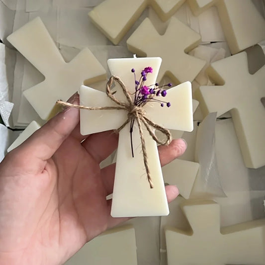 Moule en silicone Croix de Bénédiction – Moule DIY pour la fabrication de bougies, de savons, de perles, d'argile, de ciment, de résine époxy, d'artisanat et de projets de décoration religieuse