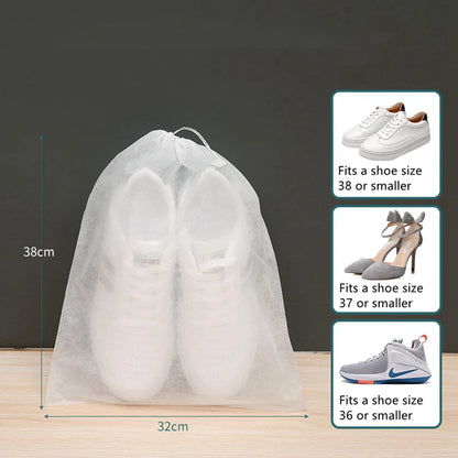 10PCS Shoe Storage Bags – Portable Non-Woven Closet Organizer with Waterproof Design, Travel Shoe & Clothing Storage Pouches