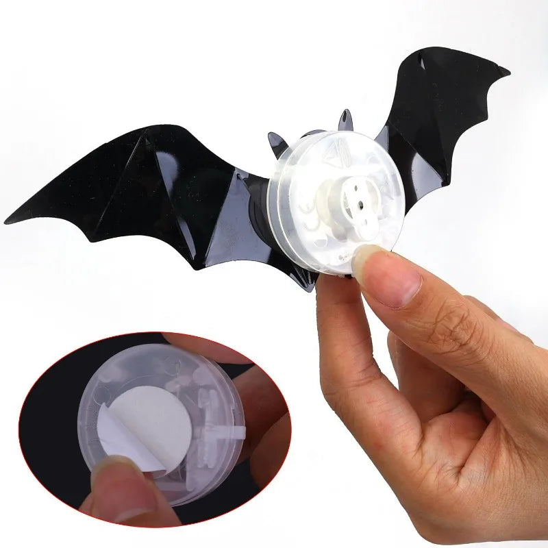 Glow-in-the-Dark 3D Bat Wall Stickers – Removable PVC Halloween Decor in 3 Sizes, Easy Peel-and-Stick for Windows, Home & Partie