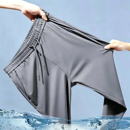 2026 Men's Summer Ice Silk Pants – Lightweight Stretch Trousers with Elastic Waist, Smooth Casual Fit, Available in 3 Colors