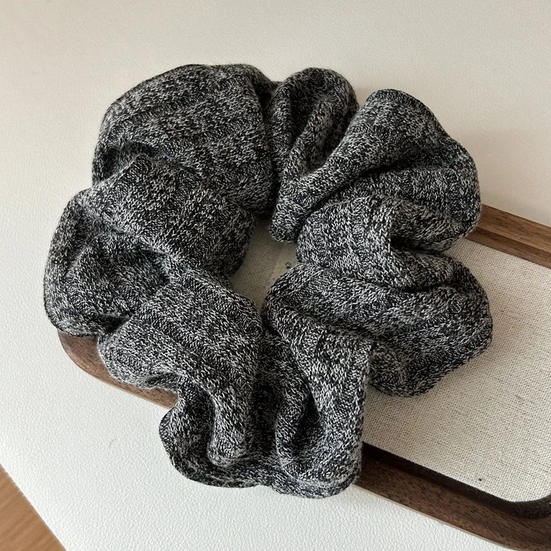 Korean Leopard Print Oversized Scrunchie – Large Elastic Hair Tie for Women & Girls | Retro Fashion Ponytail Hair Accessory