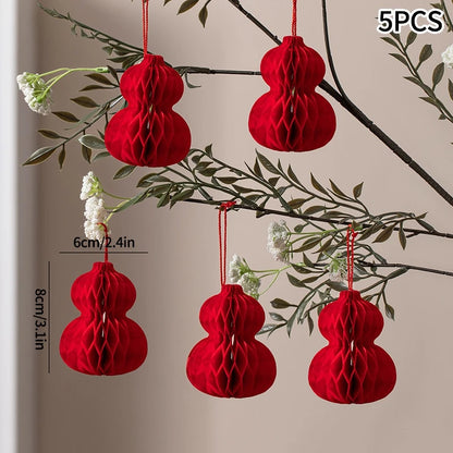 Chinese New Year 3D Hanging Ball Ornaments – Festive New Year Pendant Decorations for Wedding, Party, Tree & Home Decor