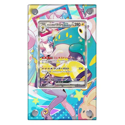 Estuche de exhibición de cartas acrílico Pokémon – Reshiram, Mewtwo, Zekrom, Charizard y soporte protector de cartas de personajes