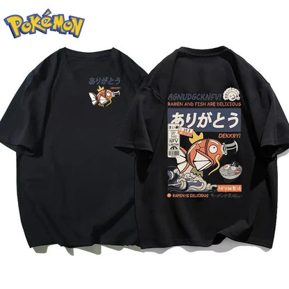 Pokémon Magikarp Anime T-Shirt – Harajuku Loose Fit Unisex Parent-Child Top (Autumn/Winter 2026)