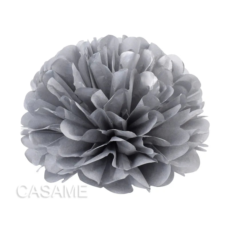 5PCS Tissue Paper Pom Poms – 4–12 Inch Paper Flower Balls for Weddings, Birthdays & Party Decorations