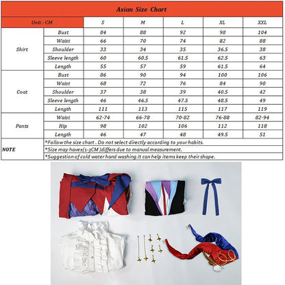 Genshin Impact Scaramouche Cosplay Costume – Fanart Digital Circus Style Roleplay Suit for Men, Halloween & Party Outfit
