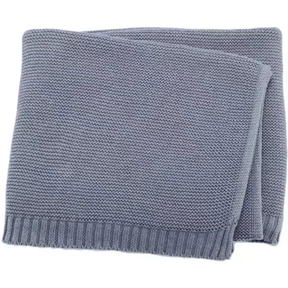 Personalized Baby Knitted Blanket – Custom Name Cotton Newborn Wrap for Winter Warmth & Comfort