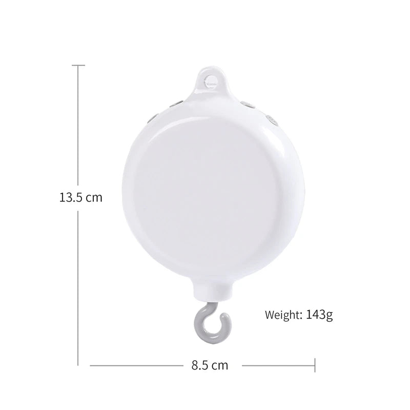 Móvil Musical para Cuna de Bebé Recién Nacido – Caja de Música con Sonajero Colgante Giratorio de Estilo Madera, Juguete Musical Relajante para Bebés de 0 a 12 Meses, Decoración para Cuna de Guardería y Regalo para Baby Shower